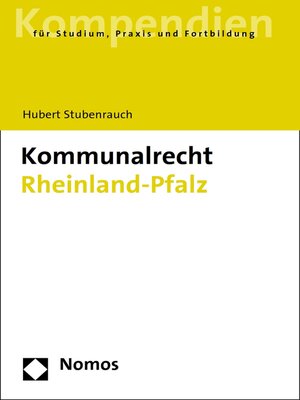 cover image of Kommunalrecht Rheinland-Pfalz